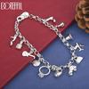925 Sterling Silver Pendant Bracelet Women Gift Fashion Wedding Jewelry