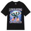 La Vacca Saturno Saturnita Funny Cow Meme T Shirts Men's Clothing Fashion Humor T Shirt Casual Loose Cotton Tee Shirt Streetwear