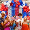 140PCS Independence Day Balloon Garland Arch Kit, Fourth of July, Birthday Party, Anniversary, Indoor and Outdoor Decorations