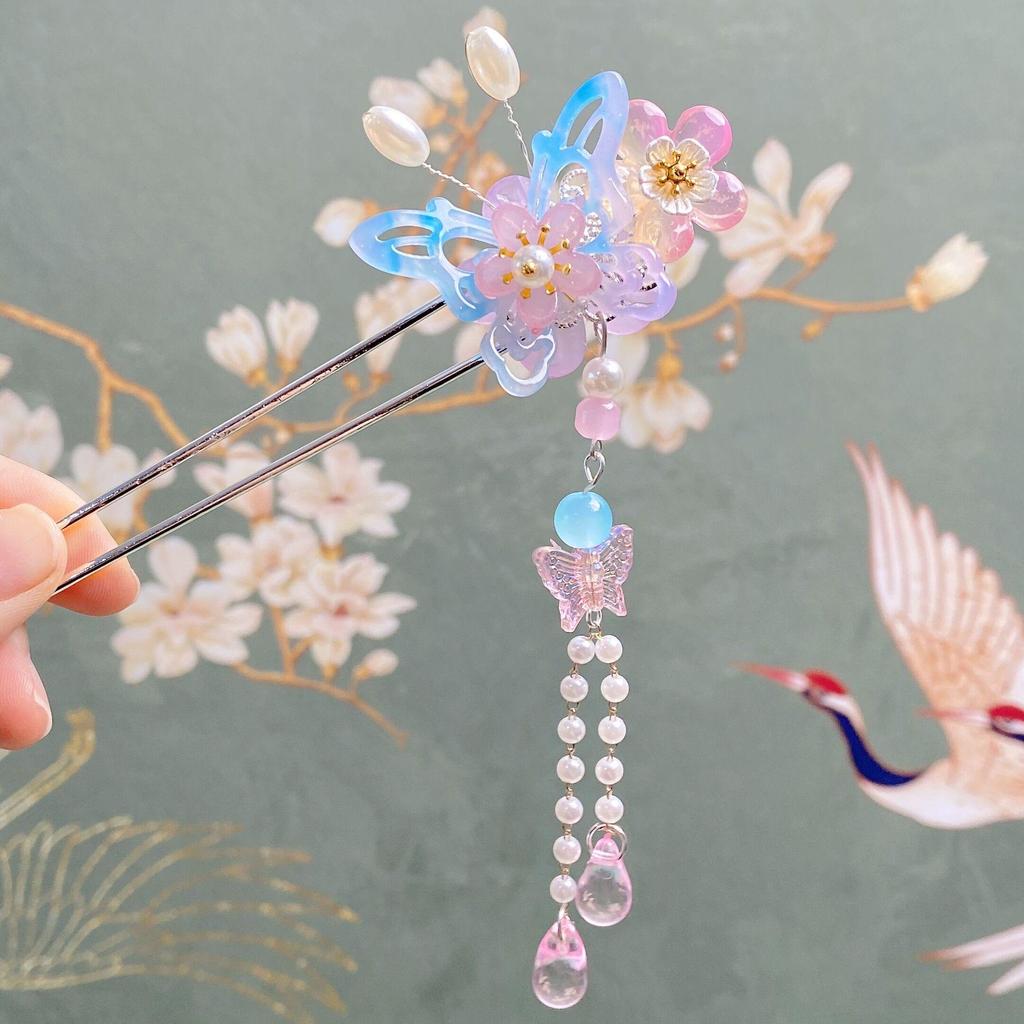 Старинная ретро-китайская шпилька для волос ханьфу для девочек