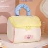 Дорожная косметичка в виде милого домика, органайзер для косметики из мягкой фланелевой ткани, водонепроницаемое отделение для туалетных принадлежностей, кистей