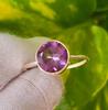 Natural Round Amethyst Gemstone 925 Sterling Silver Ring Size 8 US, Gift Ring