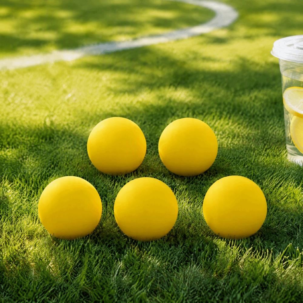 5pcs Rubber Material Squash Ball 6 cm Diameter Hollow Squash Practice Ball Reaction Practice