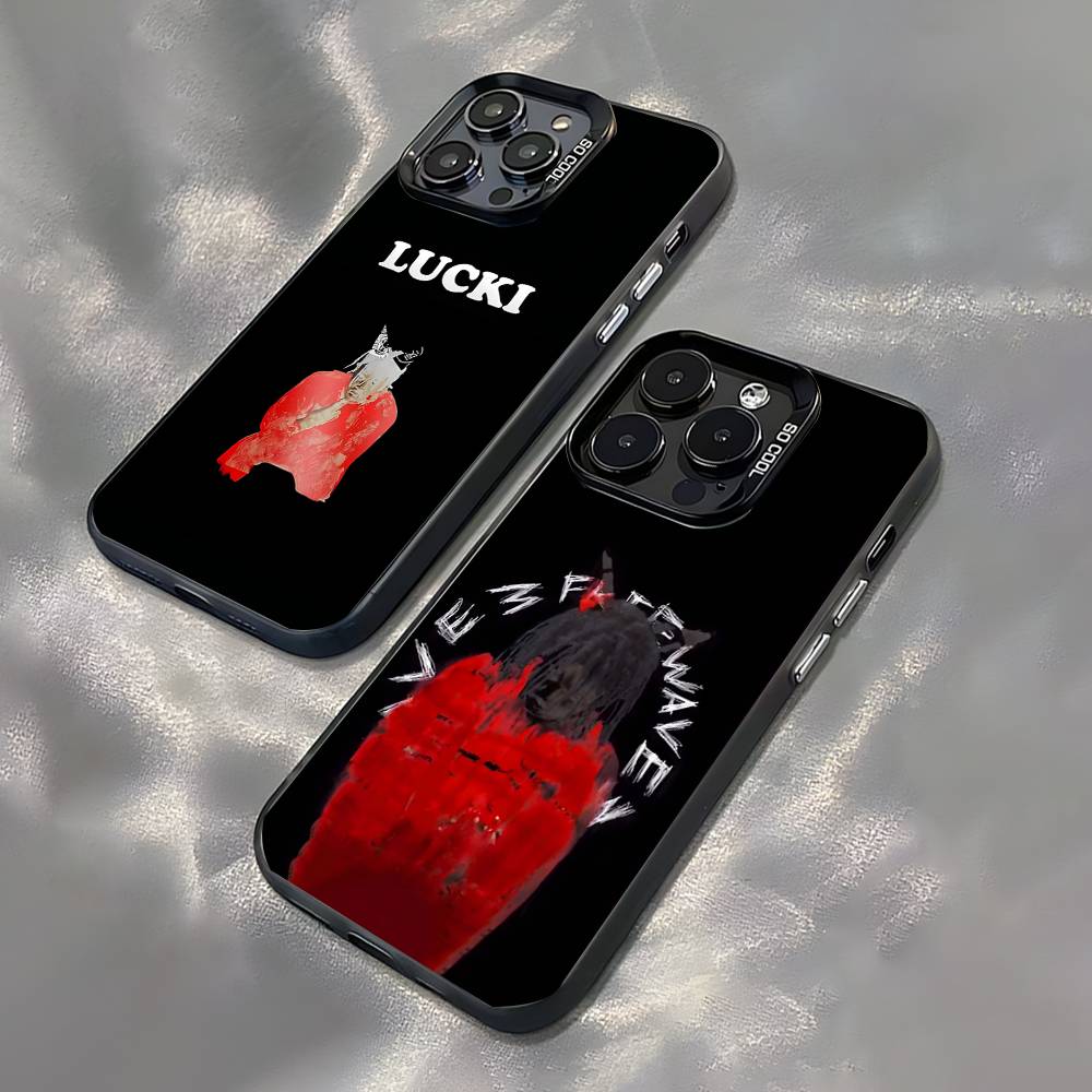 L-Lucki Rapper Gemini For iPhone 17,16,15,14,13,12,11,Mini,Pro,E,SE4,XS,MAX Black Shockproof Candy Matte Cover