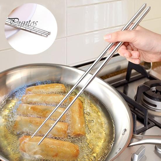 Кухонные Нержавеющая Сталь Нескользящие Жареные Горячий Горшок Лапша 14 дюймов Длинные Палочки для Еды