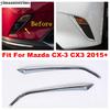 ABS Chrome Car Front Fog Light Lamp Eyelid Eyebrow Strip Cover Trim For Mazda CX-3 CX3 2015 - Car Accessories Exterior Kit