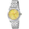 Nixon Women's Small Time Teller Stainless Steel Watch, One Size, Silver-Tone/Neon Yellow/Beetlep