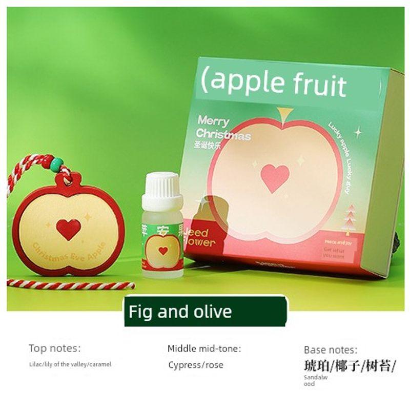 Christmas Car Hanging Apple Car Fragrance Diffuser Plaster Pendant Gift Box Creative Car Interior Decoration Christmas Gift