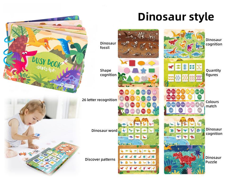 Baby First Enlightenment Book Montessori Quite Book Early Learning Sticker Busy Book Matching Games Educational Toys for Kids