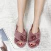 Fashion 2024 Winter Women Home Indoor Casual Slippers Female Flip Flops Fluffy Shoes Cross Design Slides Ladies Soft Warm Plush Slipper