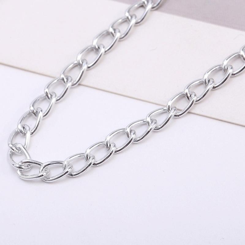 Элегантный металлический зажим-цепочка для свитера, простой в использовании, удобный ремешок-цепочка, цепочка для рубашки для повседневной носки, серебристого цвета, 2 шт.