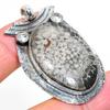 Stingrey Coral, Topaz 925 Sterling Silver Jewelry Pendant 2.01" s3L66