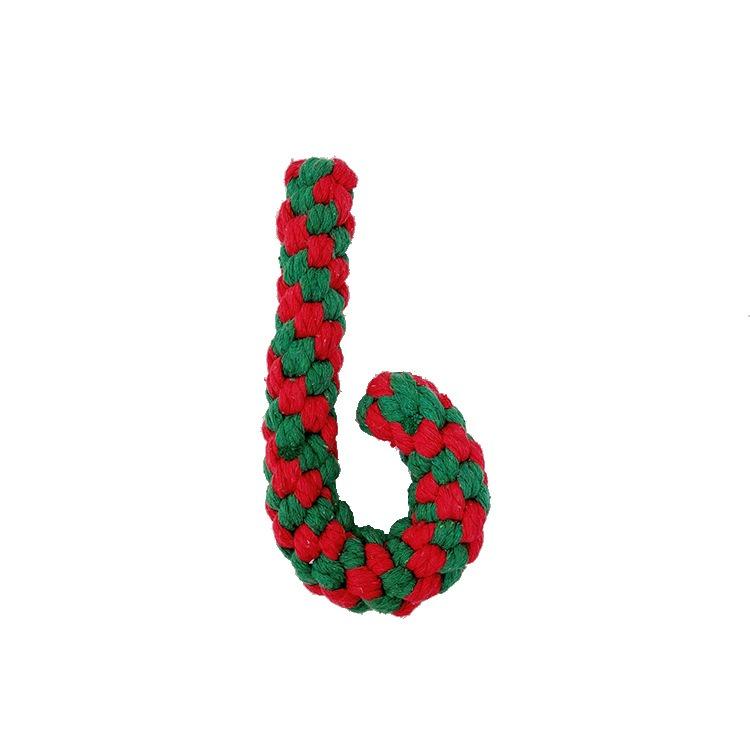 Manufacturer New Christmas Chew Dog Rope Toys Pet Cotton Rope Toy Molar Teeth Cleaning Rope Knot Ball Dog Toy Set