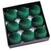 9pcs/set Flocking Velvet Christmas Balls Glitter Xmas Tree Pendant Christmas Spheres  Party Favors