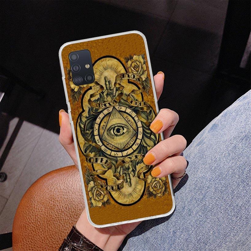 Священный Глаз Гора Египет Фреска Чехол для Телефона Для Samsung Galaxy A52 A32 A22 A12 A51 A31 A50S A30S A20S A10S Note 20 Ultra 10 Plus