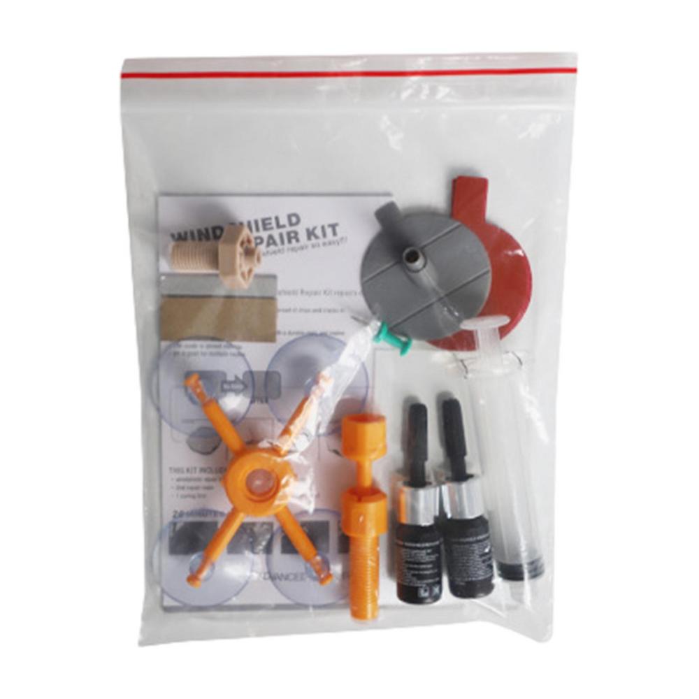 Комплект для ремонта стекла Жидкий автомобильный стеклянный набор для ремонта сколов Комплект для ремонта лобового стекла автомобиля для устранения трещин, сколов, царапин и полумесяцев