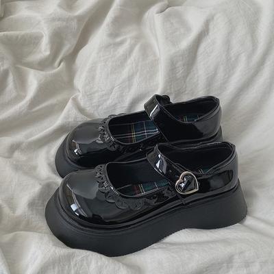 Весна 2024 Новые туфли JK Small, милые, с большим носком, для девочек с толстой подошвой