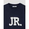 8SECONDS Lettering Jacquard Knit Pullover Navy