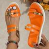 2025 New Plus Size Gladiator Slides Women - Multicolor Jute Wedge Sandals with Pointed Toe, Wide Width Boho Summer Shoes for Casual Outdoor Wear