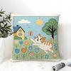 Funny And Quirky Party Animals Pillow Case Cotton Linen Fabric Square Zipper Pillowcase Home Decorative Living Room