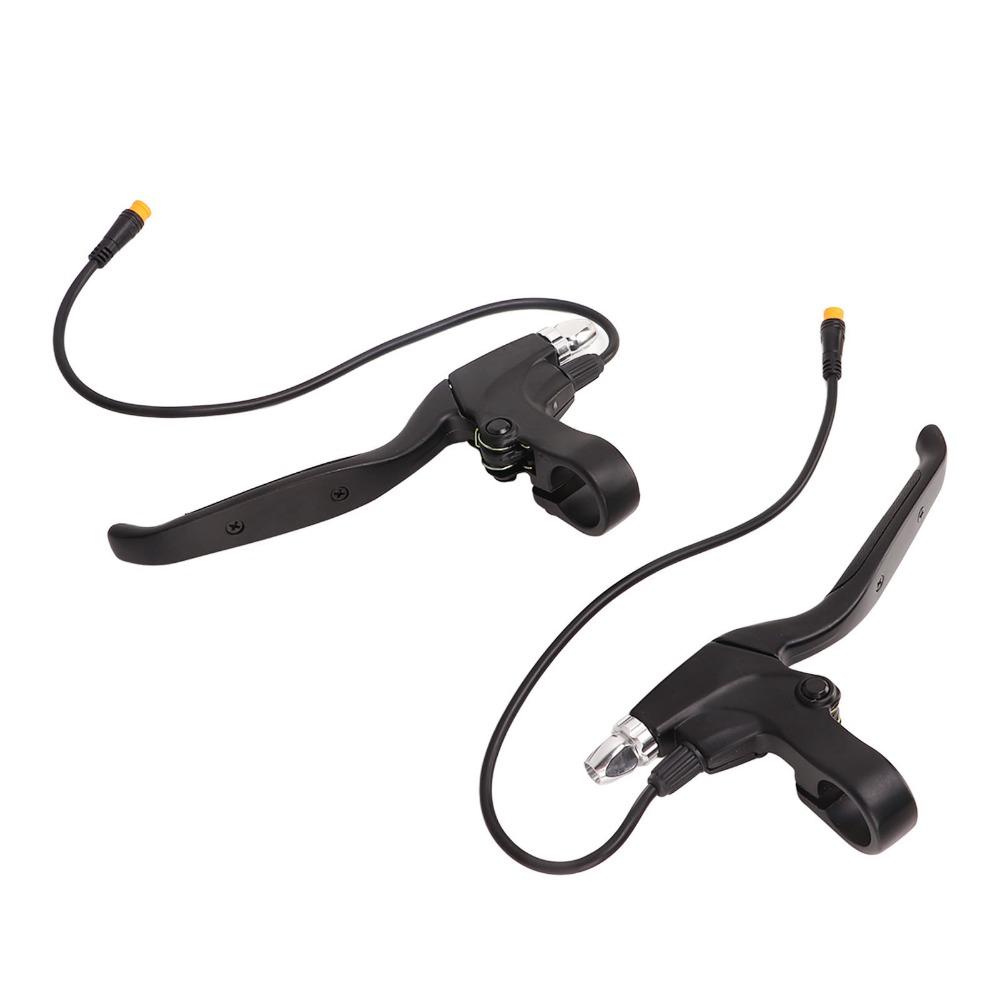 1Pair Waterproof Interface Electric Bike Brake Levers Brake Handles Electric Bicycle Accessories
