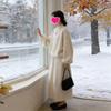 Модный европейский и американский свободный топ с длинным рукавом и юбкой с высокой талией - Повседневный комплект из двух предметов для весны и осени
