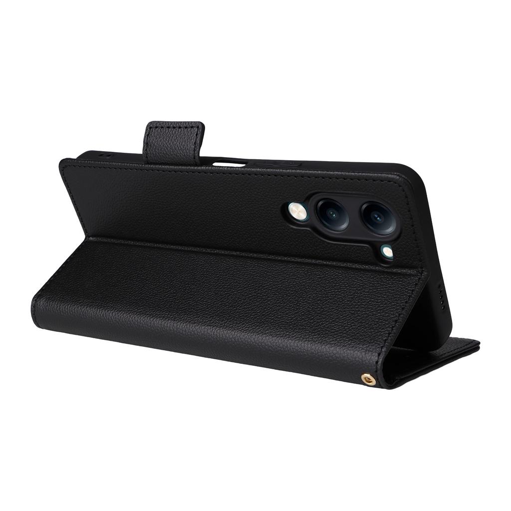 Для vivo Y04 4G/Y29s 5G Чехол Кошелек Флип Текстура Личи PU Кожа Чехол для Телефона