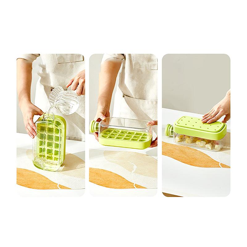 Летний поднос для кубиков льда с соломинкой 2 в 1 поднос для льда и бутылка для воды для льдогенератора без касания силиконовый кубик льда портативный чайник