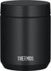 [Dishwasher-Safe Model] Thermos Vacuum Insulated Soup Jar, 400ml, Black, All Parts Dishwasher Safe, Keeps Food Hot or Cold, Easy To Clean, Round