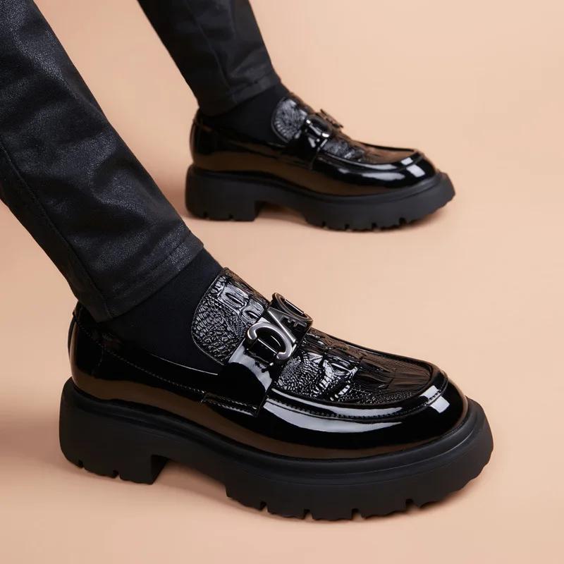 Роскошная мужская кожаная повседневная обувь Высококачественная деловая формальная обувь Оксфорды Повседневная обувь для мужчин Модная удобная обувь Дерби