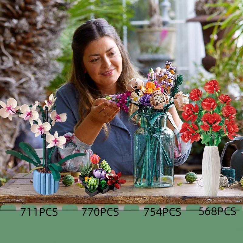 Plastic Butterfly Orchid Bonsai Flower Cluster