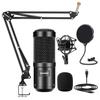 Aokeo USB Microphone Condenser Microphone PC Microphone Microphone Set Pop Guard and Arm PC Microphone Applicable Recording Live Game Commentary Work