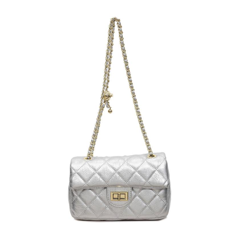 IELGY Ladies Messenger Bag Fashionable All-Match Diamond Chain Spring Summer One-Shoulder Underarm Small Square Bag