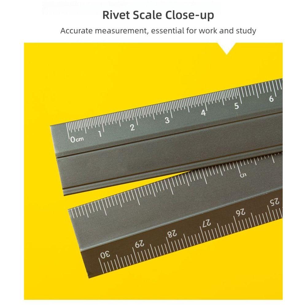 Aluminum Alloy Folding Ruler 30cm Metal Ruler High Quality Stationery Ruler  Students