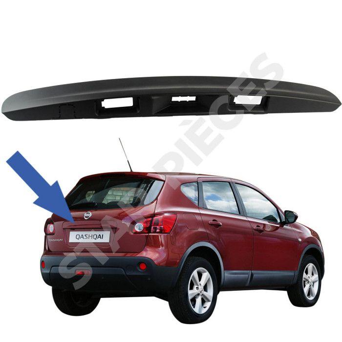 Ручка багажника для Nissan Qashqai (2007-2013) полный багет с или без опции камеры заднего вида (черный) 90812JD20H