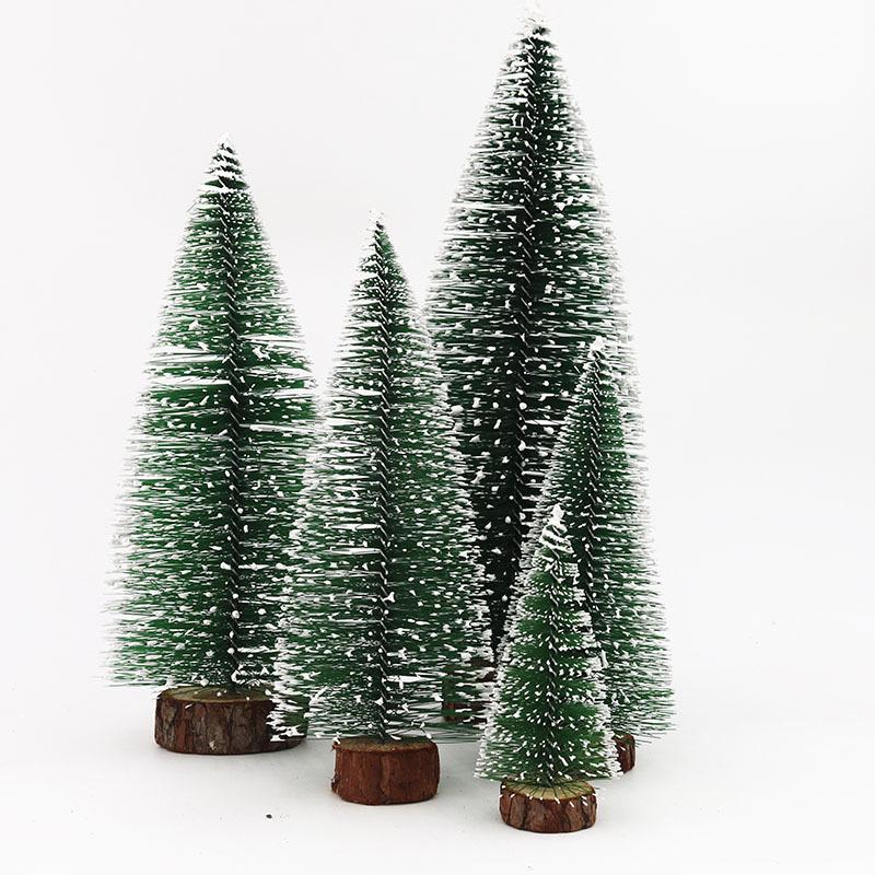 Green Snowflake Pine Needle Mini Christmas Tree - PVC Tabletop, Sizes: 10-30cm