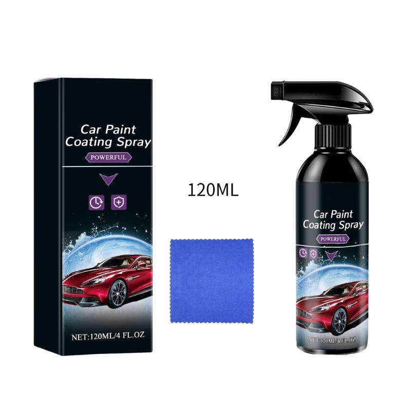 Auto Paint Sprayer 120ml for Glossy Finish and Easy Application Protects Against Contaminants Includes Microfiber Towel