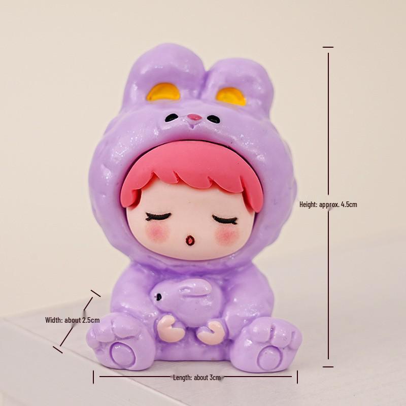 Милая полимерная кукла: Фигурка-сюрприз для украшения автомобиля и рабочего стола, брелок-шарм