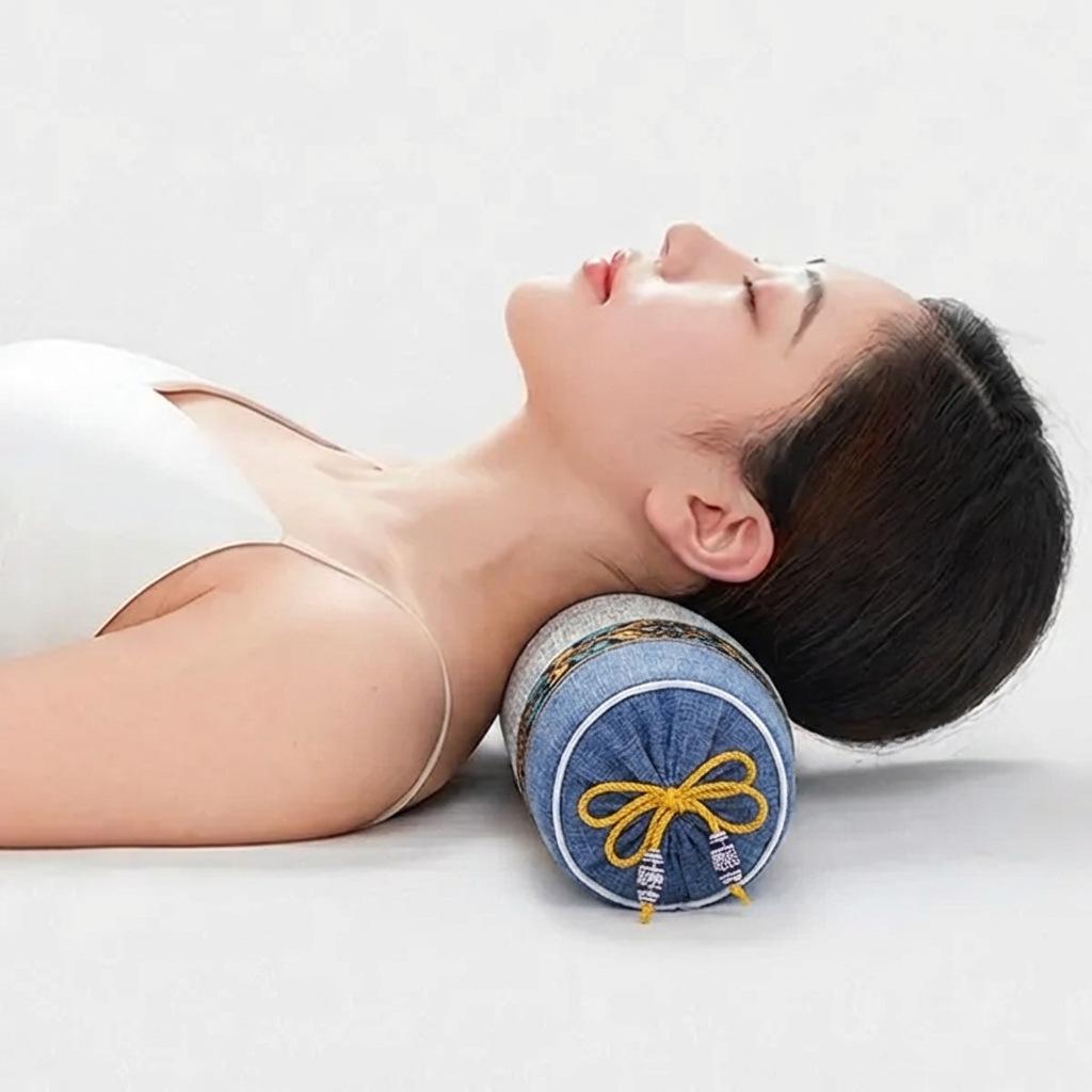 Mugwort & Buckwheat Herbal Neck Support Pillow for Traditional Chinese Medicine Therapy