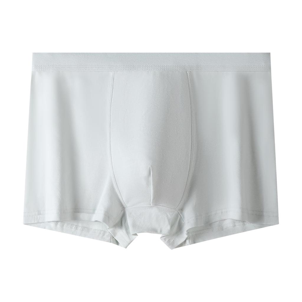 Men S Cotton Mid Waist Solid Breathable Antibacterial Boxer Briefs Plus Size