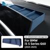 For BMW 5 Series G60 2024 2025 Car Central Control Navigation Screen Rear Storage Box Mobile Phone Tray Interior Silicone Decal