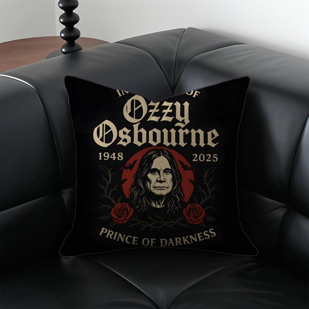 singer rock OOzzy OOsbourne Cushion Cover Pillow Case Antidustmite Invisible zipper silky plush cushion