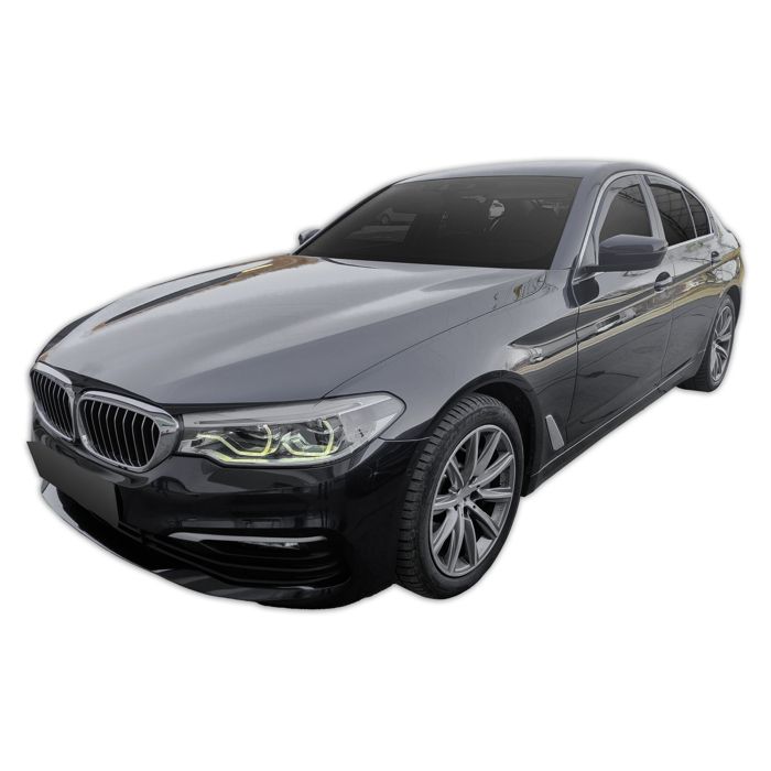 Déflecteurs d'air BMW Série 5 G30 (4D) 2017-2023, 4 pièces, Teinté noir, Acrylique anti-UV