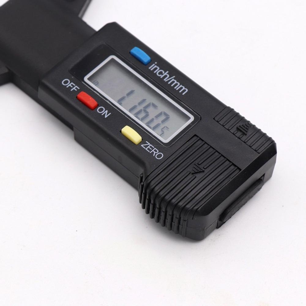 Digital Tire Tread Depth Gauge Mm/ Inch Measurement Portable Tire Brake Pad Wear Tool for Cars Trucks Motorcycles Vehicle Maintenance Tool