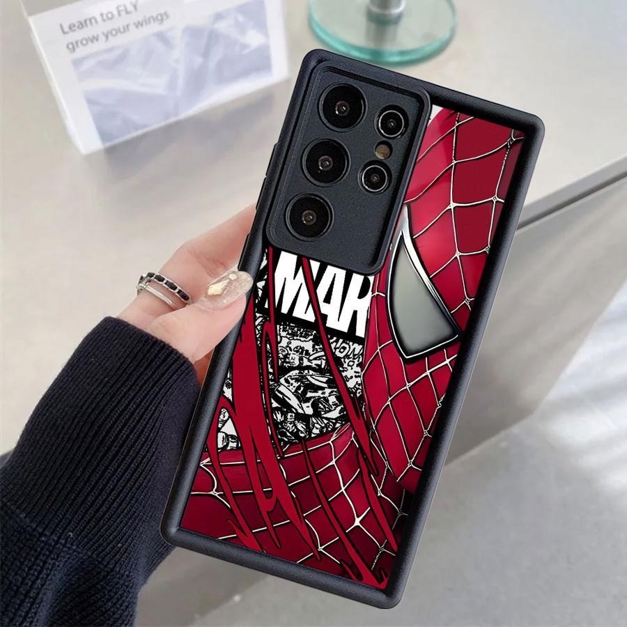 Мягкий чехол для телефона Marvel Человек-паук для Samsung Galaxy S24 Plus S23 FE S24Ultra S25 Edge S20FE S25 Ultra S21 S22