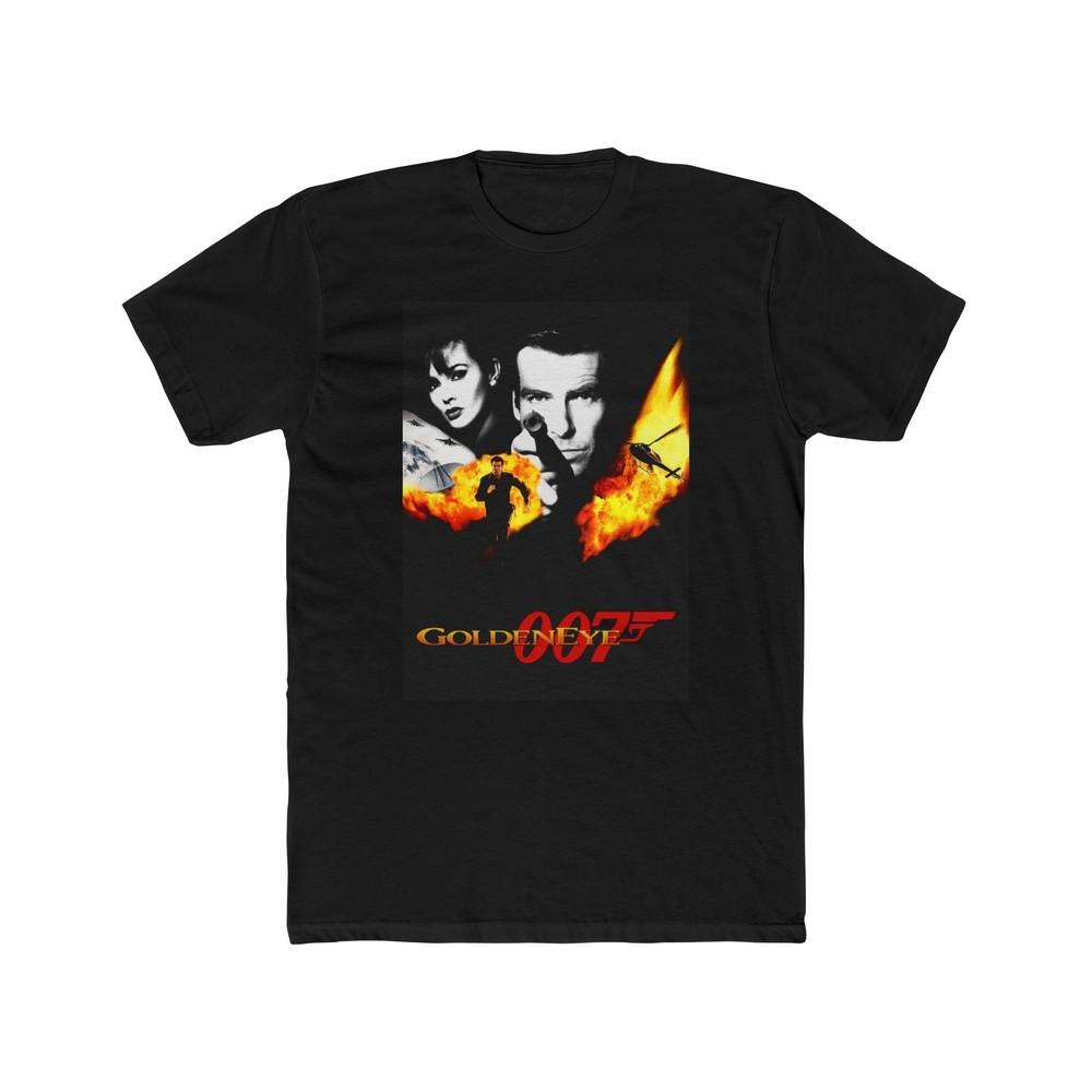 Golden eye bond 90s gamer retro gaming sailor jerrry vintage Men's Cotton Crew Unisex T-Shirt