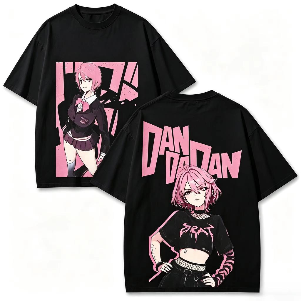 2026 New Unisex Short‑Sleeved T‑Shirt with Dandadan Anime Character Large Front and Back Dual Print Women And Men T-shirt