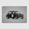 Austin Mini Rallye Seven N8 Классический британский утилитарный автомобиль с Юнион Джеком снизу Металлический гаражный клубный бар Ретро жестяной знак Постеры
