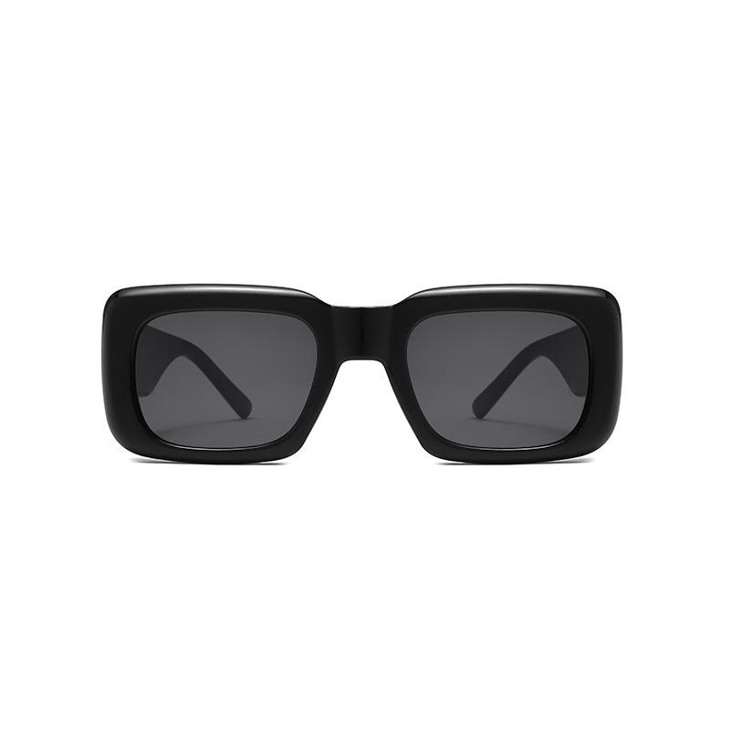 New summer travel concave shape European and American sunglasses, thin fashion thick legs, large square frame, light blue sunglasses for women