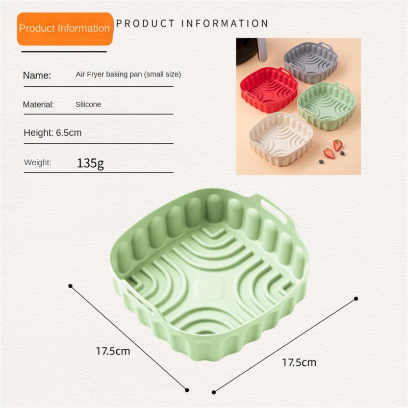 Силиконовая корзина для фритюрницы, утолщенная силиконовая форма для фритюрницы, противень для духовки, коврик для жареной курицы, пиццы, аксессуары для фритюрницы